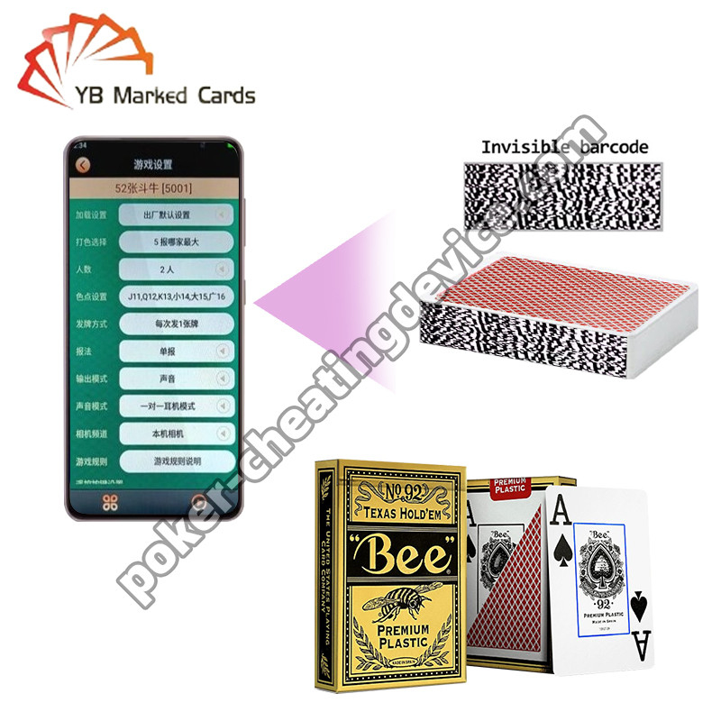 মৌমাছি বিনোদন বিশেষ বারকোড চিহ্নিত কার্ড ডেক প্লাস্টিক টেক্সাস হোল্ডেম প্রশস্ত কার্ড