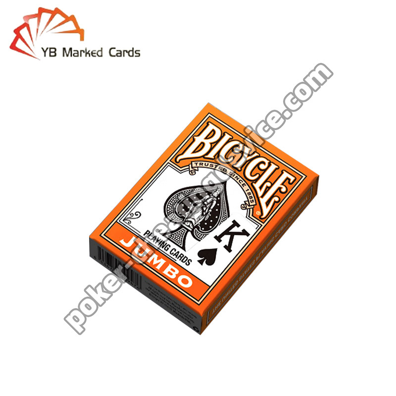 সাইকেল চিহ্নিত বারকোড কার্ড ক্লাসিক রঙিন টেক্সাস হোল্ডেম রঙিন কার্ড কমলা