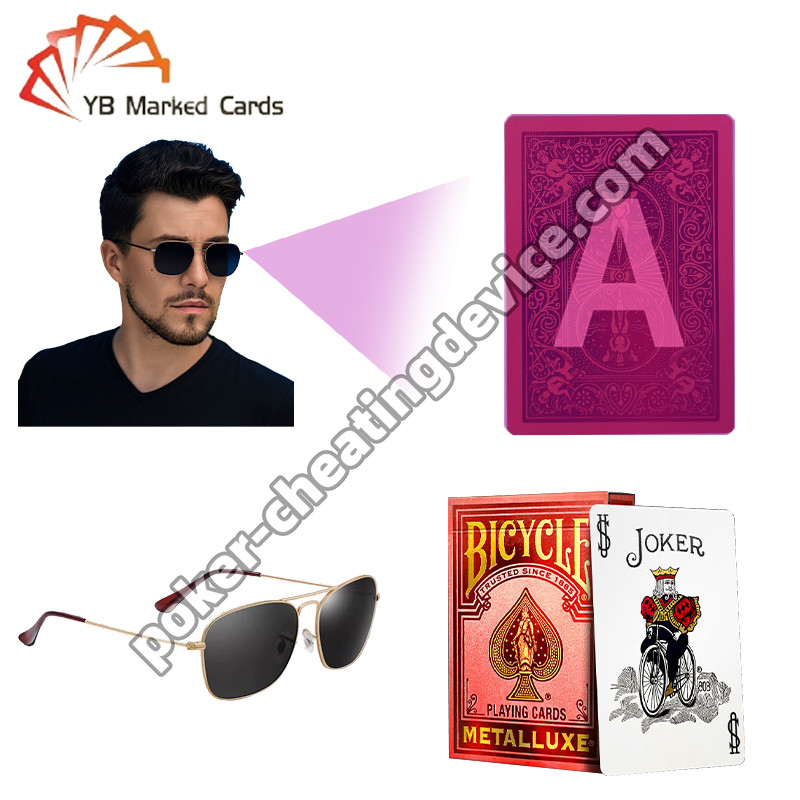 সাইকেল মার্কড পোকার কার্ড বিলাসবহুল সোনার স্ট্যাম্পিং লভা রেড জন্য পোকার ঠকাই চশমা