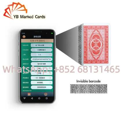 YB চিহ্নিত প্লাস্টিক প্লেয়িং কার্ড বারকোড স্ক্যানার ব্যাকার্যাট চিটিং পোকার কার্ড