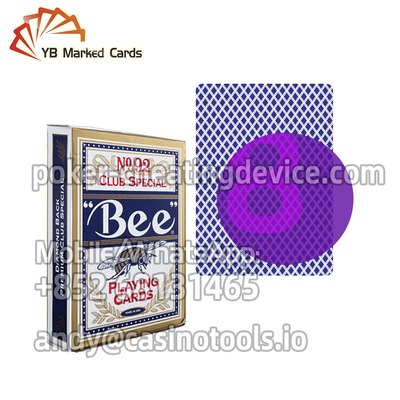 Bee No.92 ইনফ্রারেড মার্ক করা কার্ড চিটিং ডিভাইসের জন্য চিহ্নিত কার্ড প্লেয়িং কার্ড