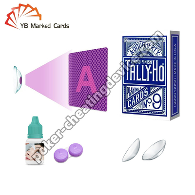 চিহ্নিত কার্ড UV অদৃশ্য কালি কন্টাক্ট লেন্স 4 মিমি 12 মিমি পিউপিল ব্যাস