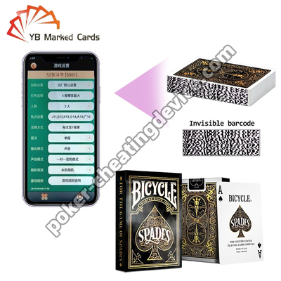 বাইসাইকেল অদৃশ্য কালি বারকোড চিহ্নিতকরণ কার্ড ডেক ক্লাসিক বিনোদন স্প্যাড কিং