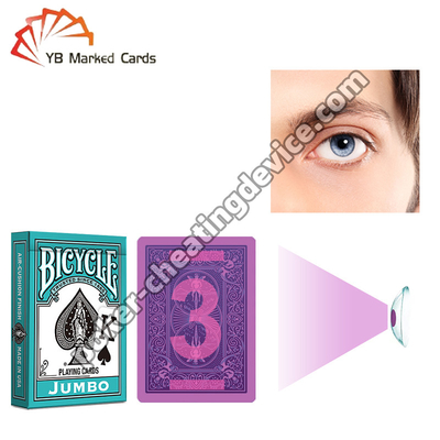 সাইকেল মার্কড ডেক বড় অক্ষর কার্ড সায়ান মার্কিং কার্ডের জন্য যোগাযোগের লেন্স