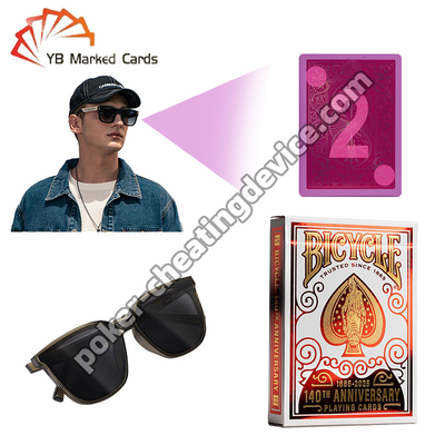 সাইকেল ১৪০তম বার্ষিকী পোকার ডেক চিহ্নিত চশমা ঠকানোর জন্য
