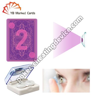 কার্ড চিহ্নিতকরণ পোকার কার্ডের মাধ্যমে দেখার জন্য কনটেক্ট লেন্স