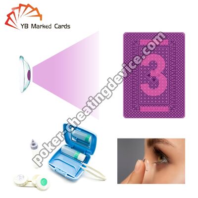 খেলোয়াড়দের কার্ড দেখার জন্য চিহ্নিত পোকার কার্ড কন্টাক্ট লেন্স